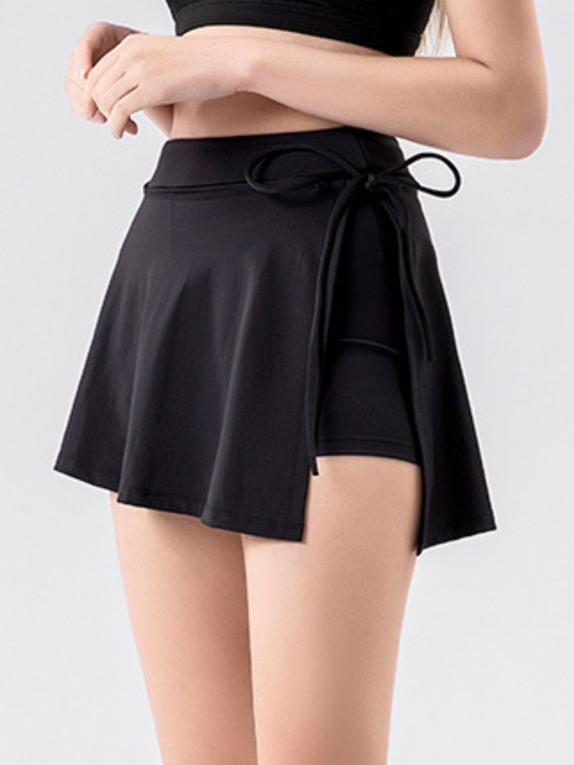 High Waist Active Skort | Stylish Design with Built-In Shorts &amp; Pockets