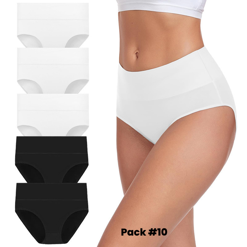 5-Piece Pack - Women&#39;s Underwear High Waist Shaping Underwear Plus Size