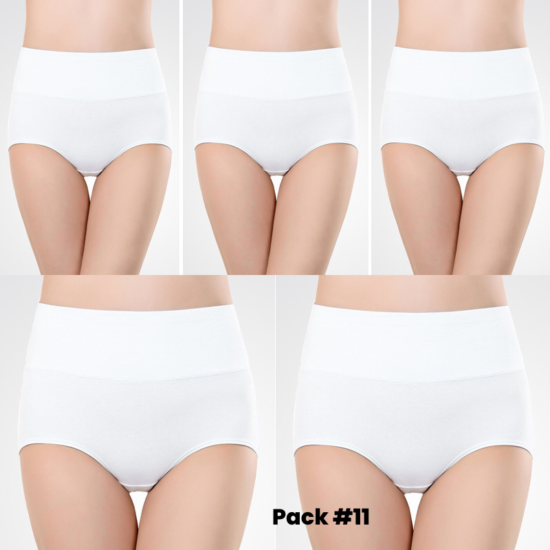 5-Piece Pack - Women&#39;s Underwear High Waist Shaping Underwear Plus Size