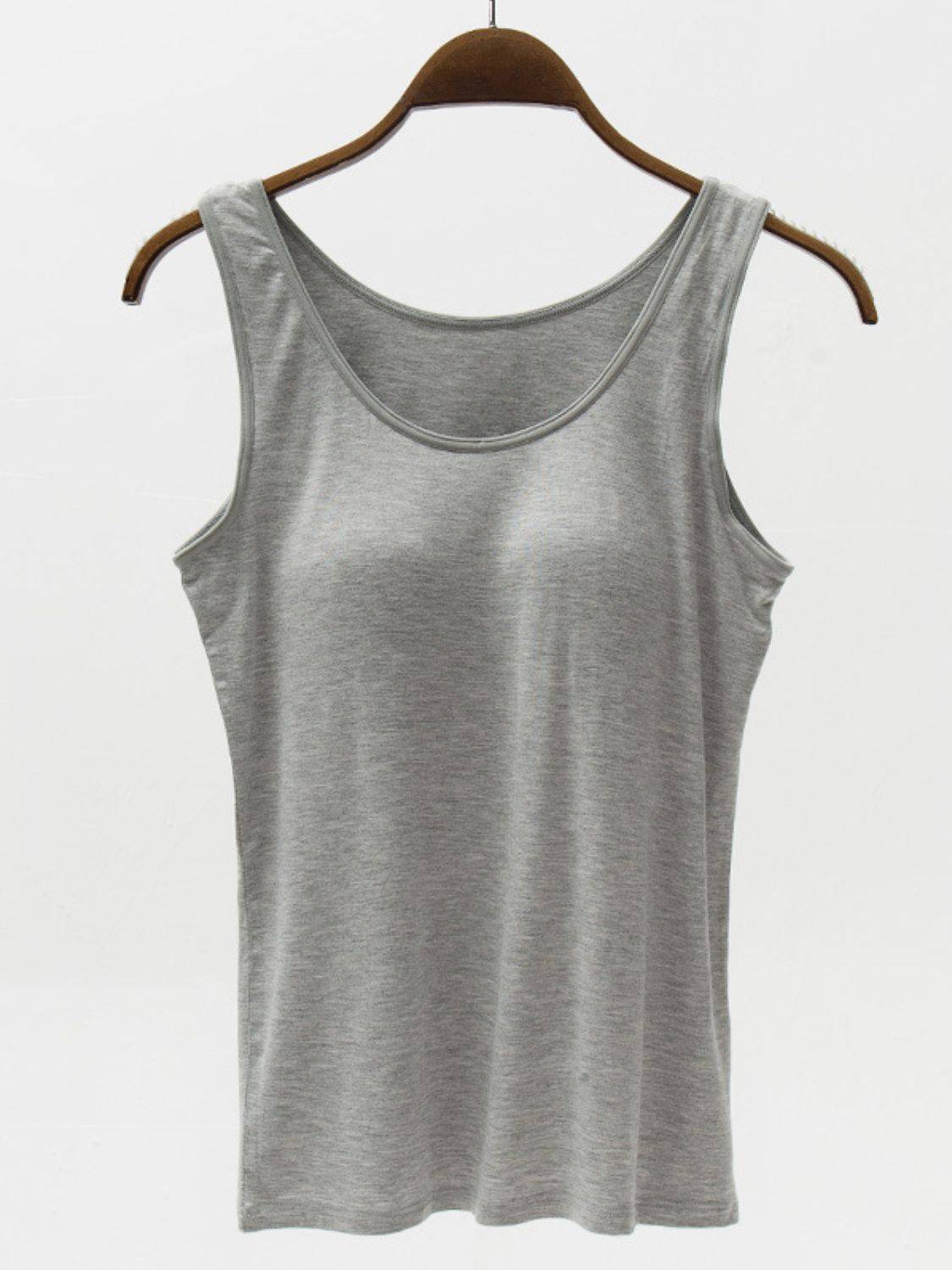 Wide Strap Modal Tank with Built-In Bra for Everyday Styl