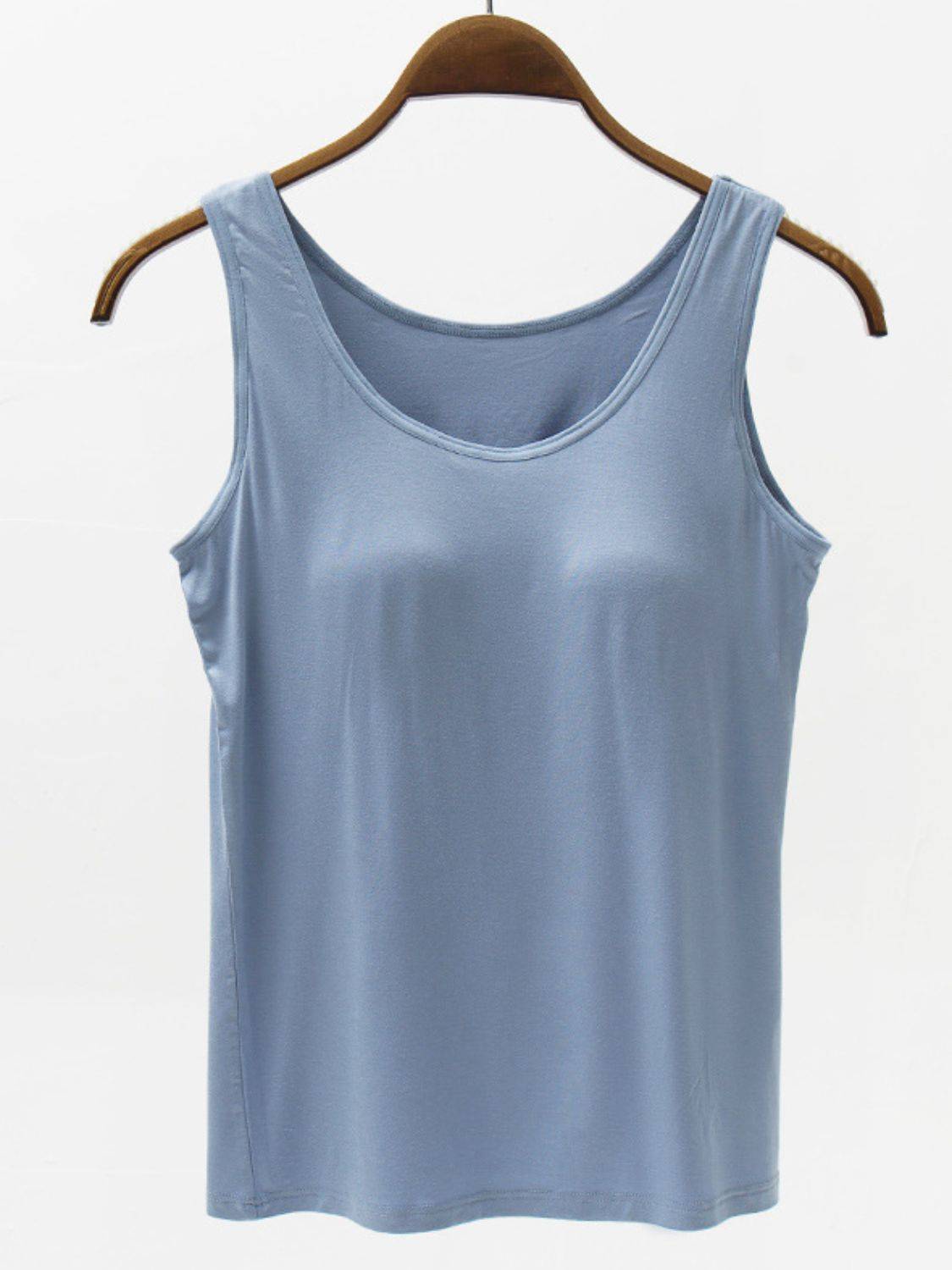 Wide Strap Modal Tank with Built-In Bra for Everyday Styl