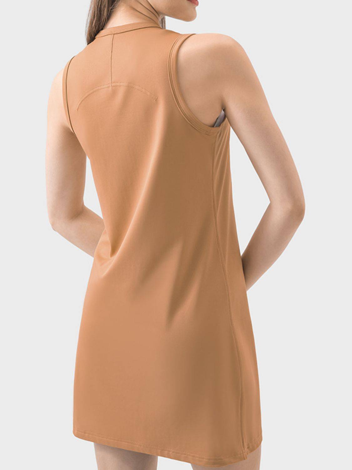 Round Neck Sleeveless Active Dress for Pickleball &amp; Everyday Comfort