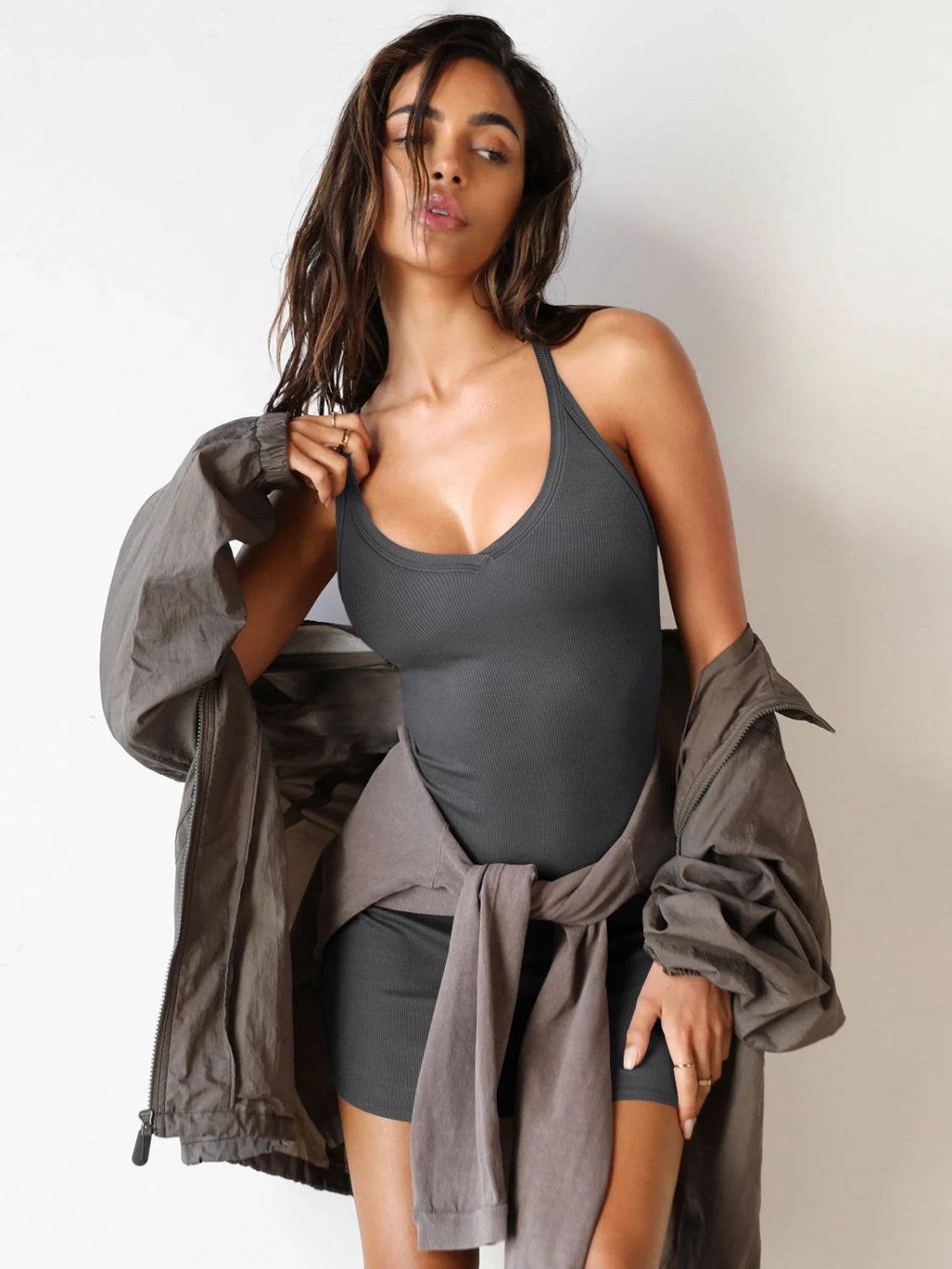 Scoop Neck Wide Strap Mini Dress | Flattering Fit for Everyday Style