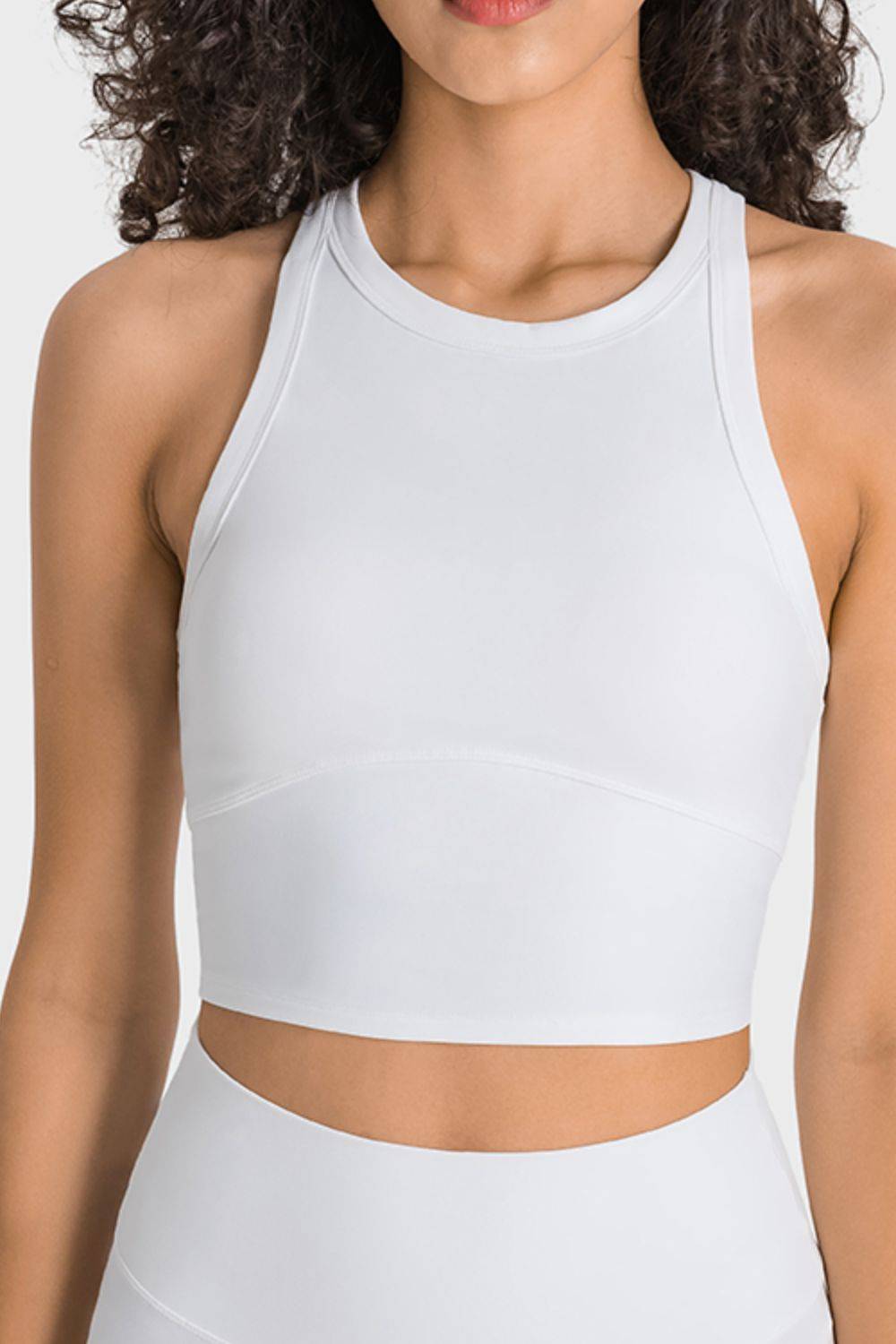 Racerback Cropped Sports Tank for Yoga and Everyday Style