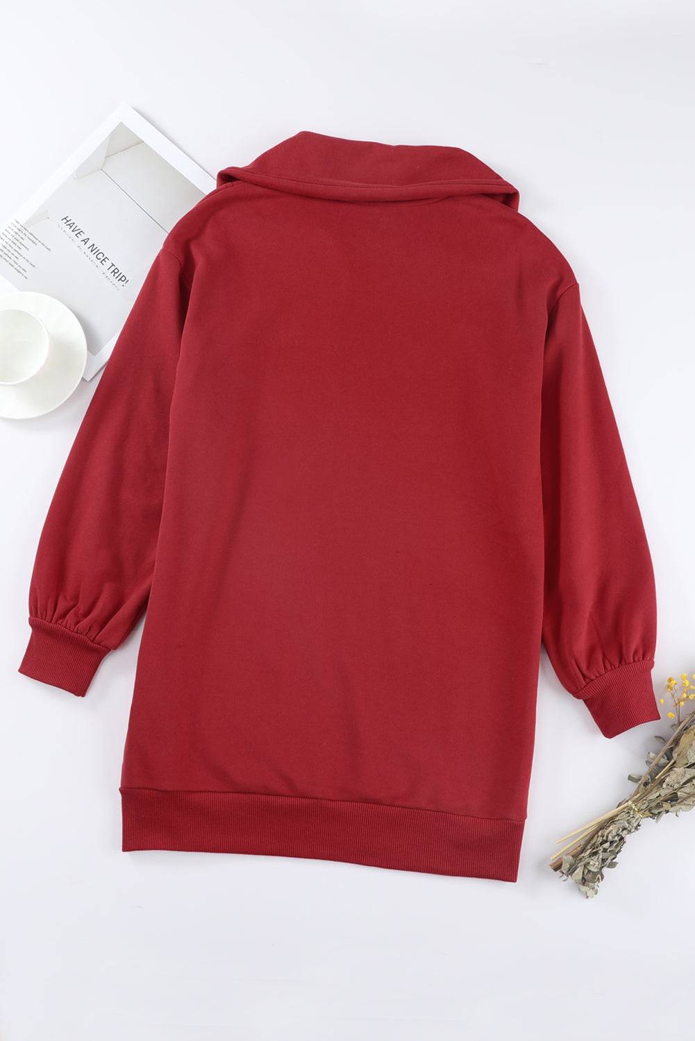 Upgrade your casual style with the Half Zip Sweatshirt Dress, the perfect blend of comfort and chic.