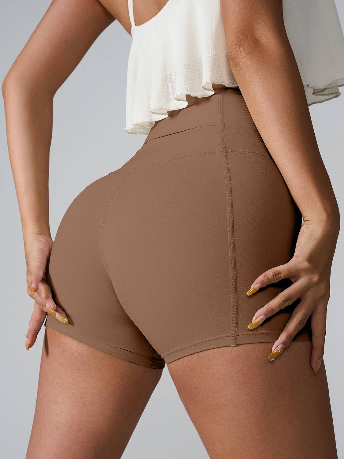 Sculpting High Waist Active Shorts Pocketed