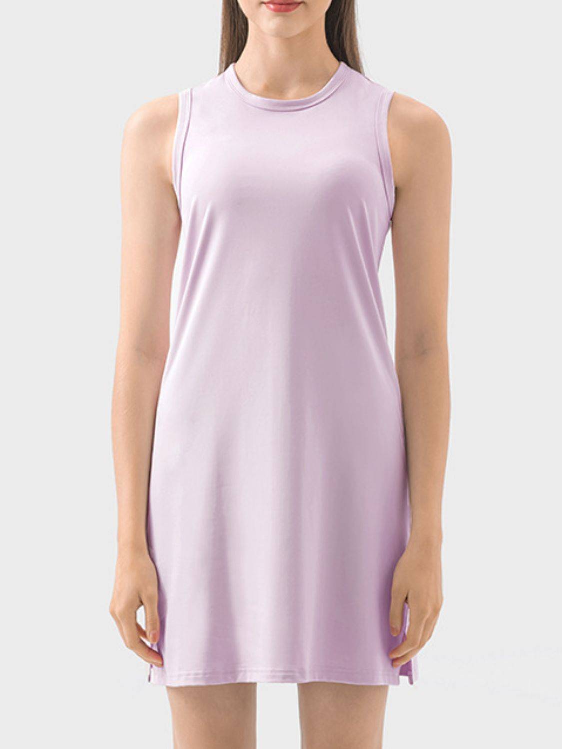 Round Neck Sleeveless Active Dress for Pickleball &amp; Everyday Comfort