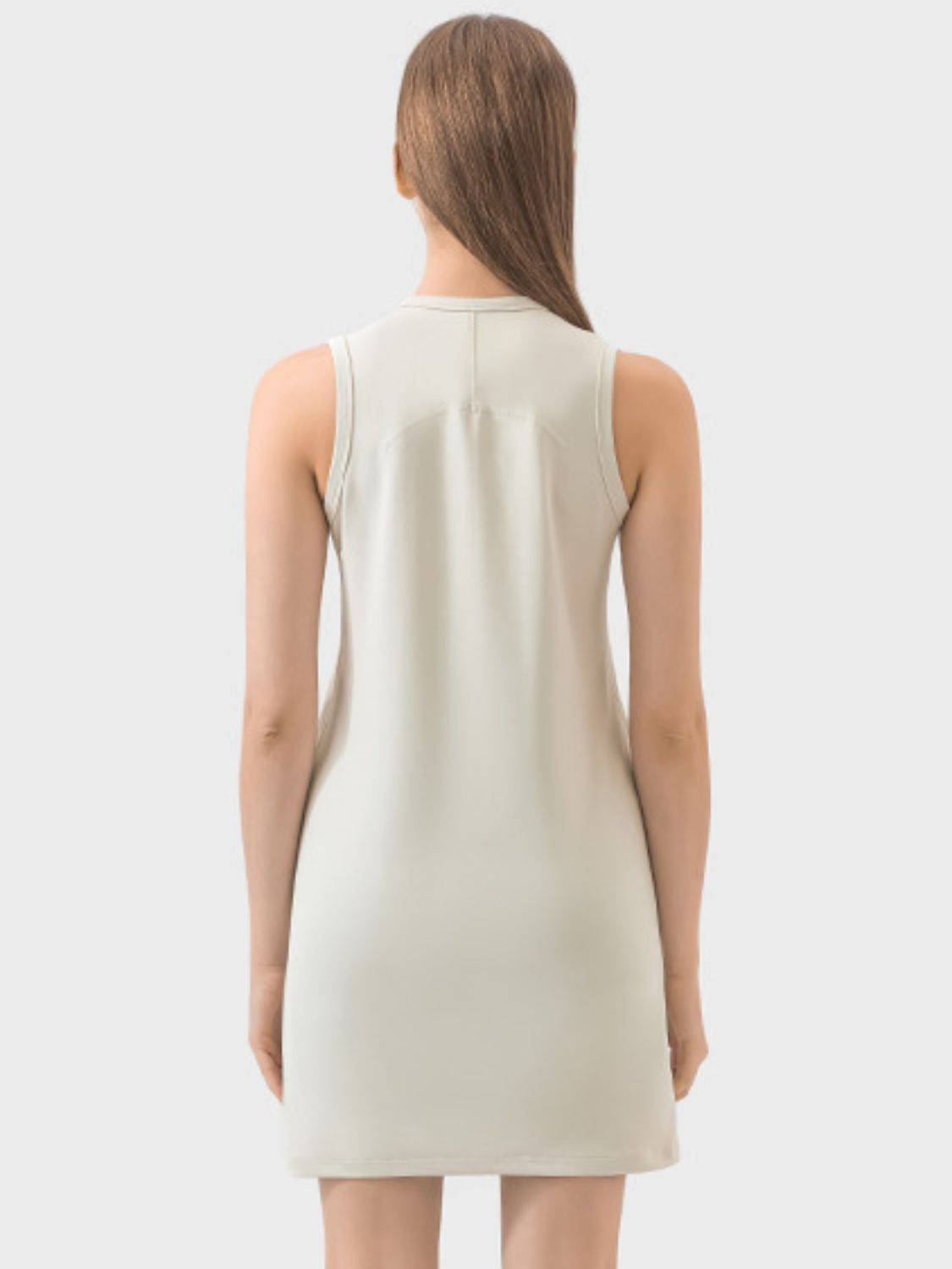 Round Neck Sleeveless Active Dress for Pickleball &amp; Everyday Comfort