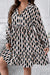 Bold & Beautiful Plus Size Johnny Collar Long Sleeve Dress - SleekrMe