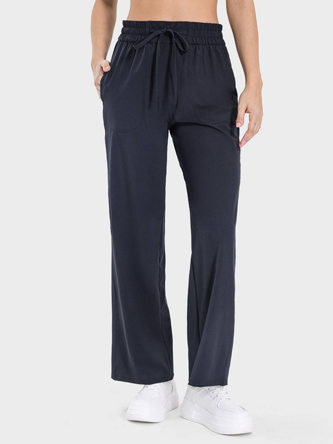FlexMotion Drawstring Pocketed Buttery Soft Active Pants