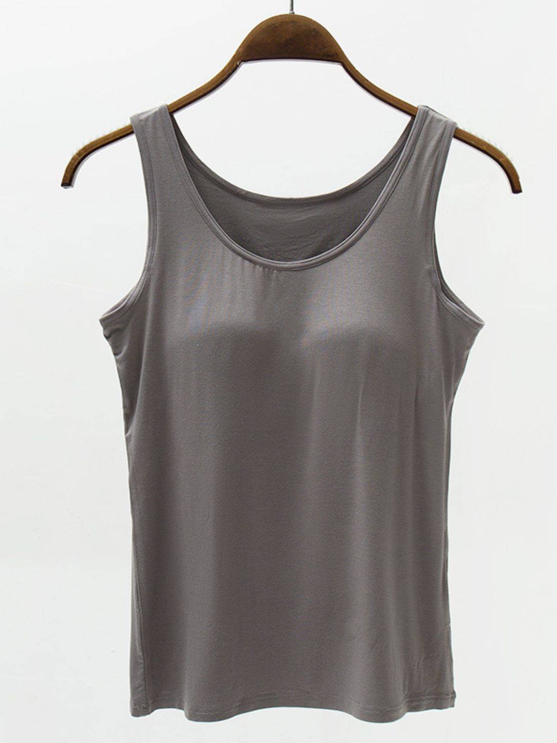 Wide Strap Modal Tank with Built-In Bra for Everyday Styl