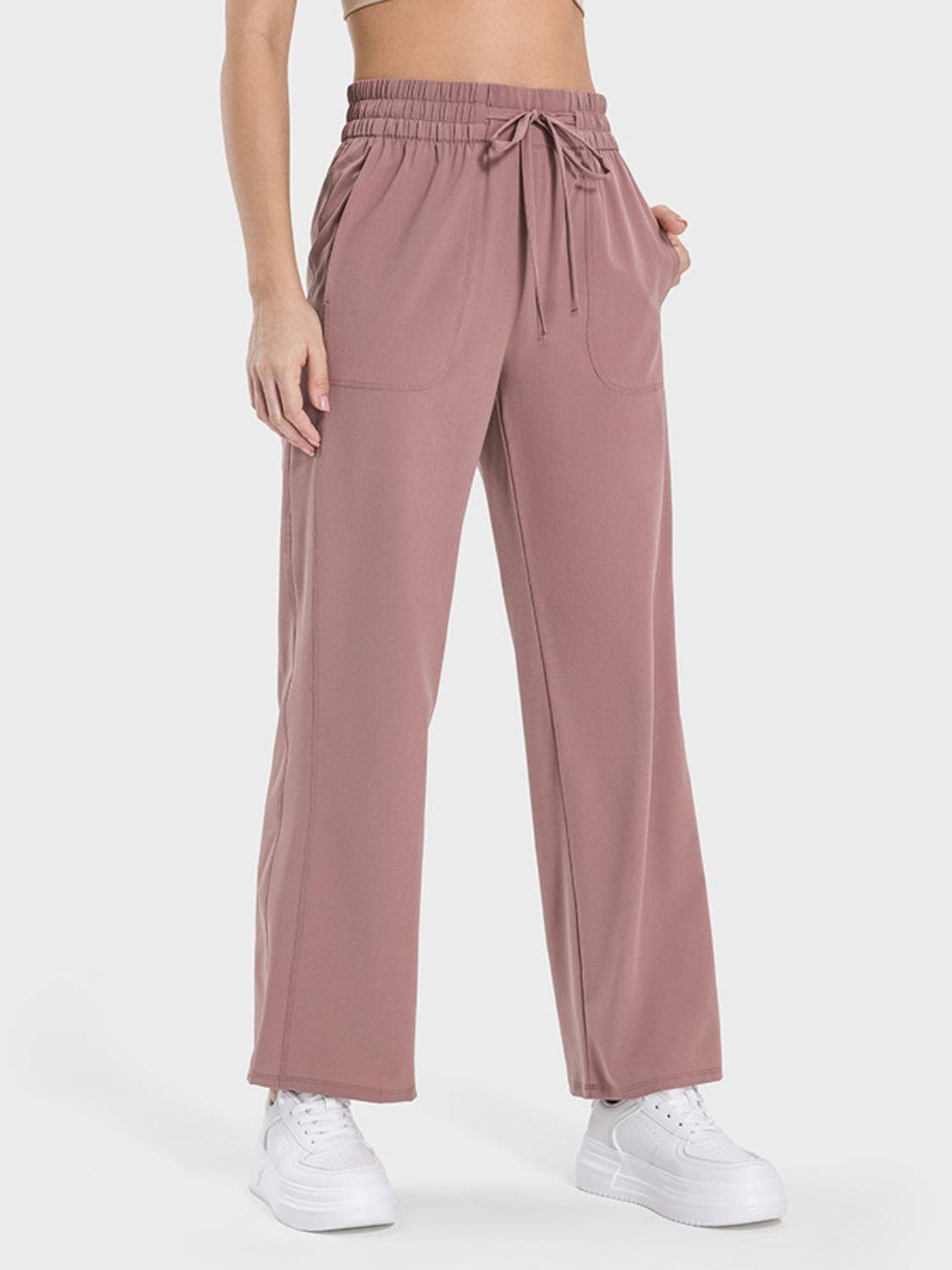 FlexMotion Drawstring Pocketed Buttery Soft Active Pants