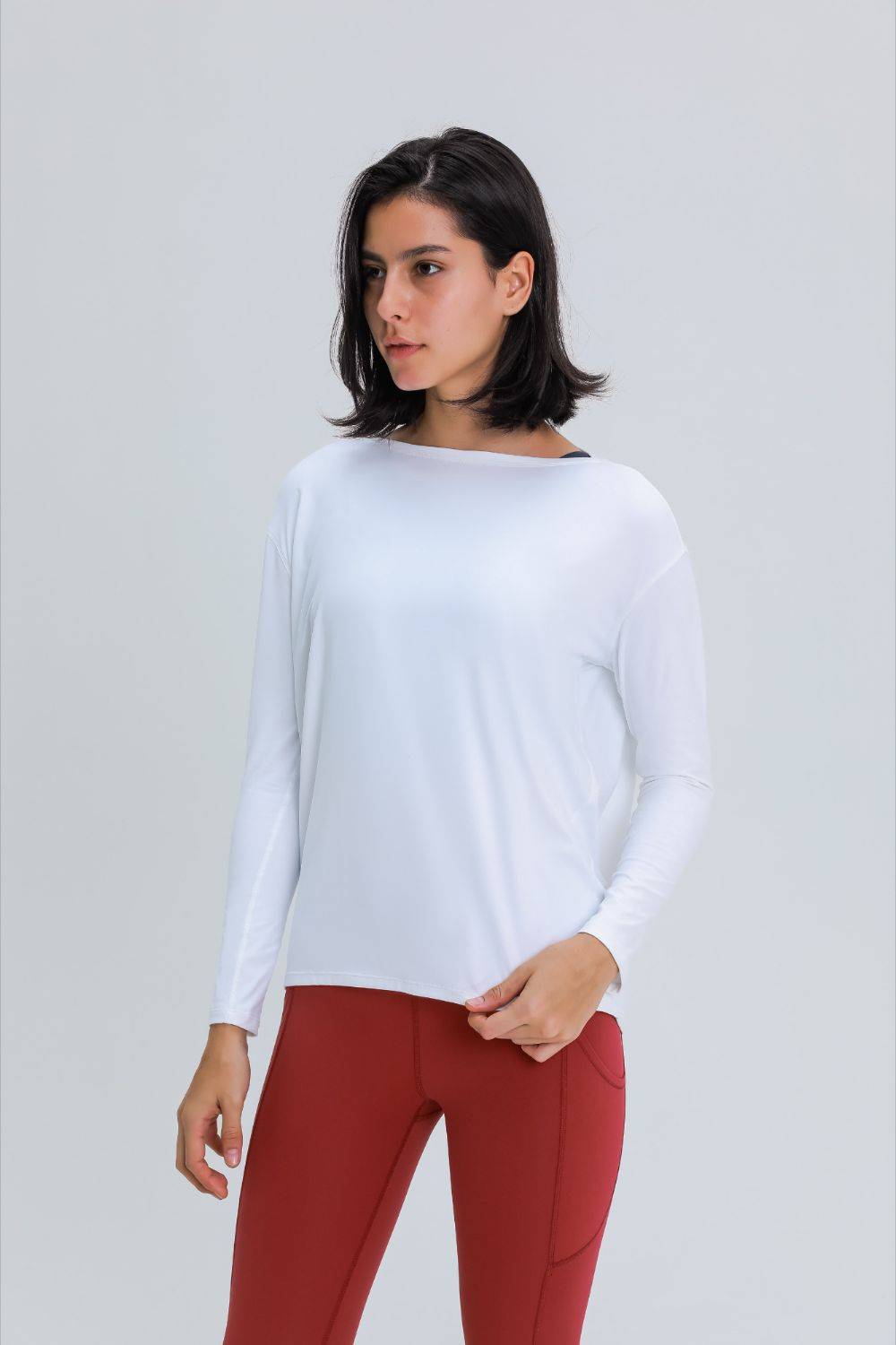 Loose Fit Active Top with Buttery-Soft Fabric and Relaxed Fit