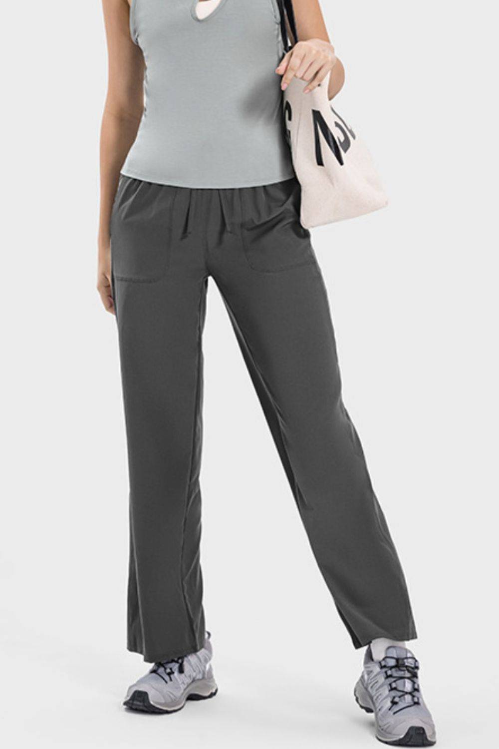 FlexMotion Drawstring Pocketed Buttery Soft Active Pants
