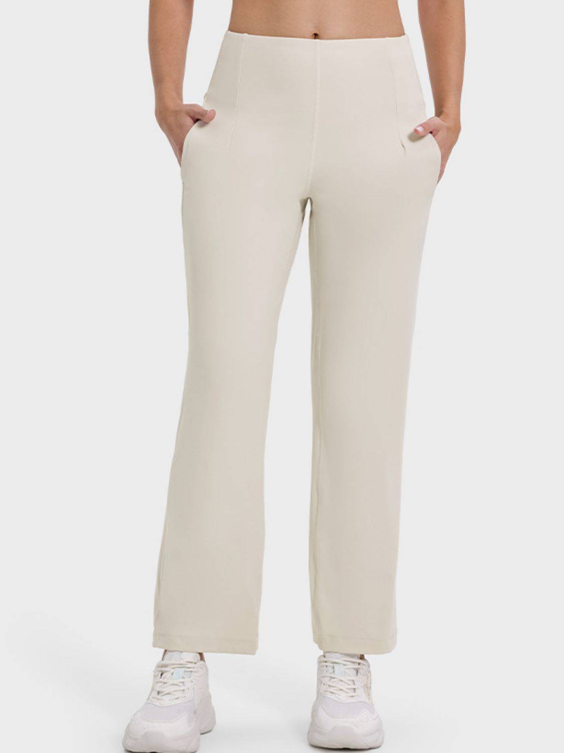 High Waist Pocketed Active Pants | Stylish &amp; Practical for Every Occasion