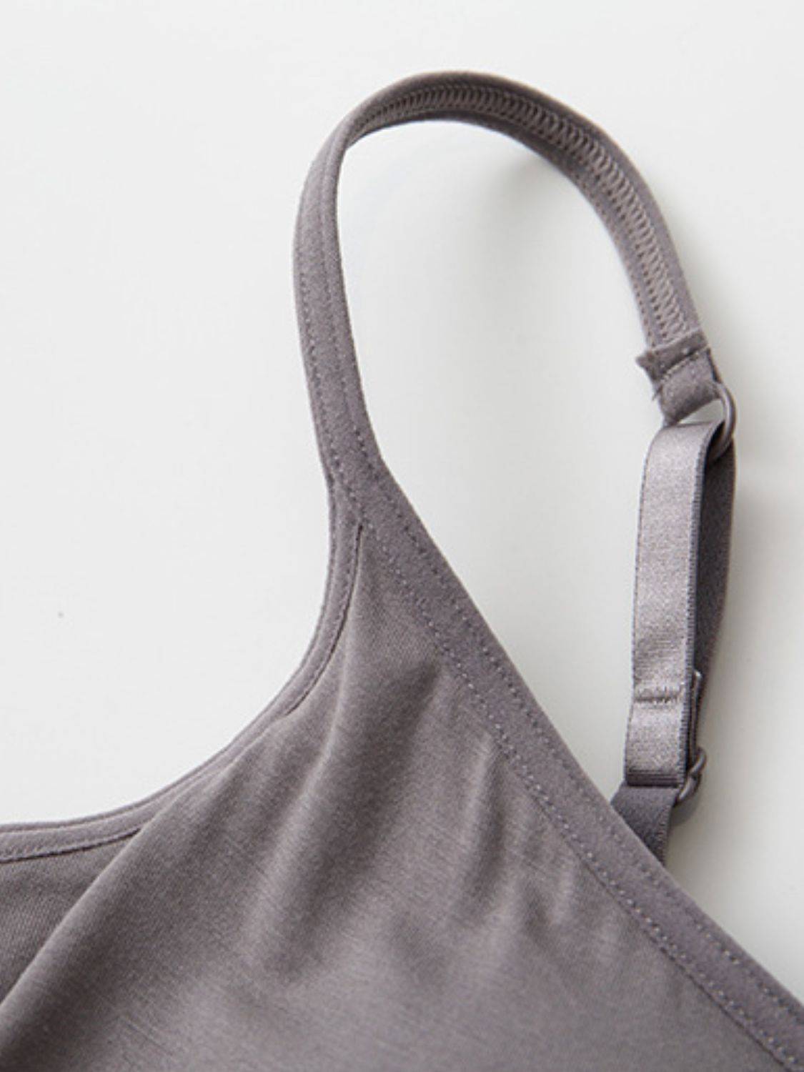 Soft Adjustable Strap Modal Cami with Built-In Bra