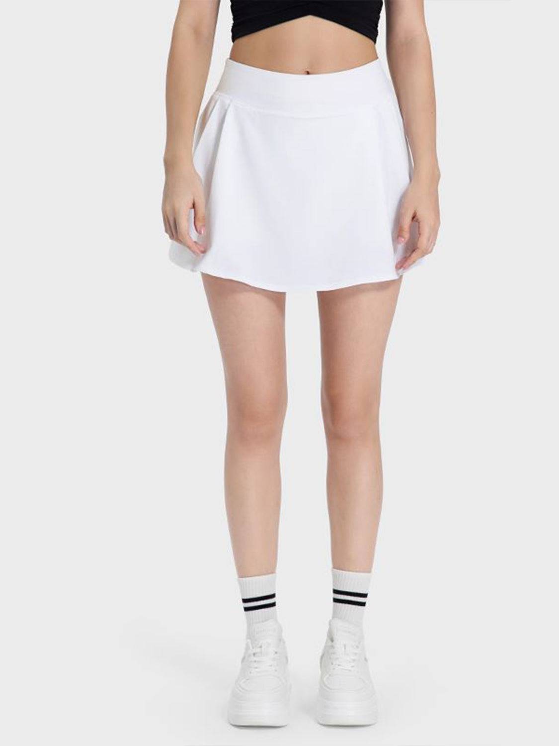 ChicMotion Pleated Mid-Rise Active Skirt