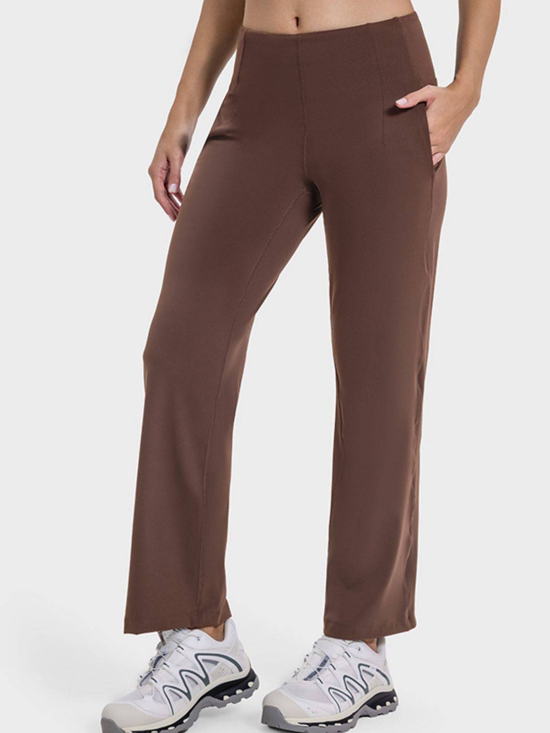 High Waist Pocketed Active Pants | Stylish &amp; Practical for Every Occasion