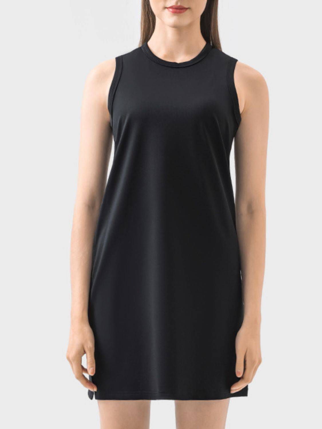 Round Neck Sleeveless Active Dress for Pickleball &amp; Everyday Comfort