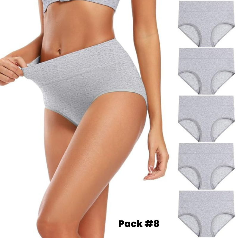 5-Piece Pack - Women&#39;s Underwear High Waist Shaping Underwear Plus Size