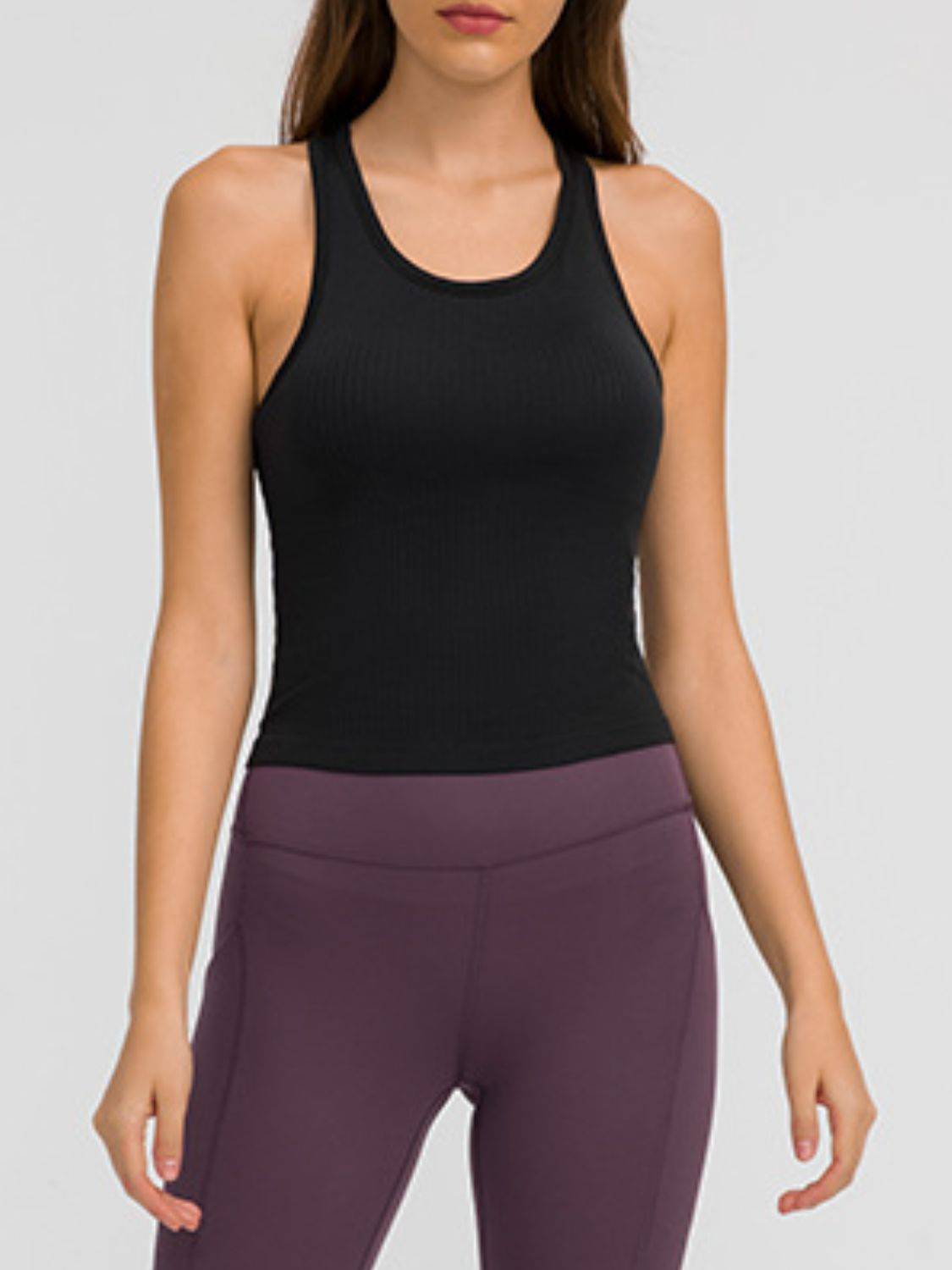 Round Neck Racerback Active Tank | Comfort &amp; Style for Any Activity