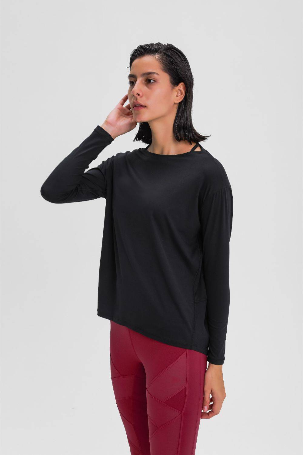 Loose Fit Active Top with Buttery-Soft Fabric and Relaxed Fit