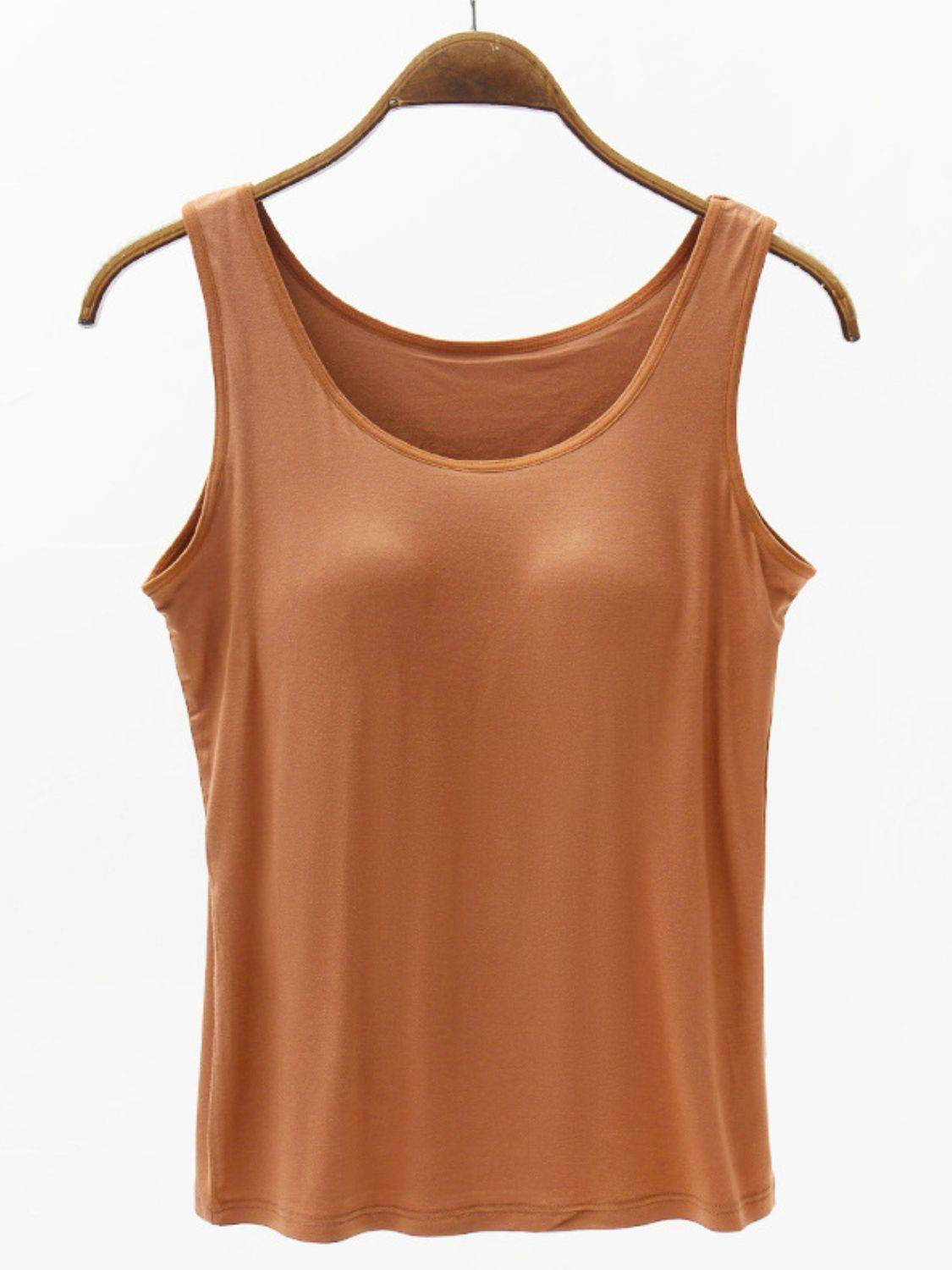Wide Strap Modal Tank with Built-In Bra for Everyday Styl