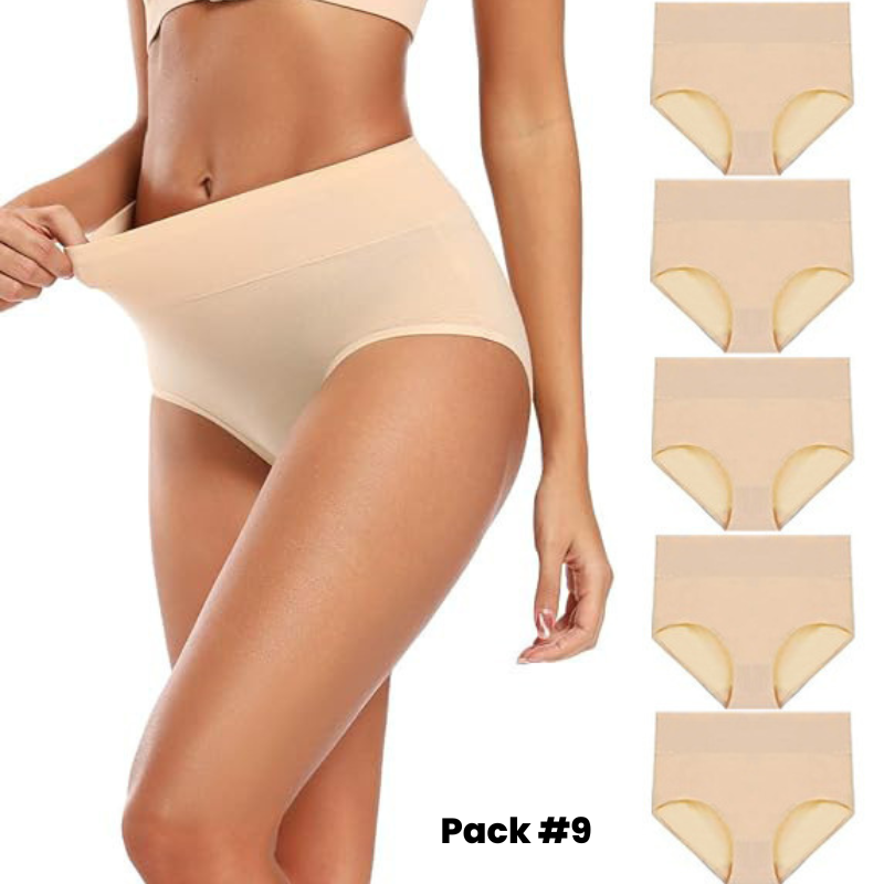5-Piece Pack - Women&#39;s Underwear High Waist Shaping Underwear Plus Size