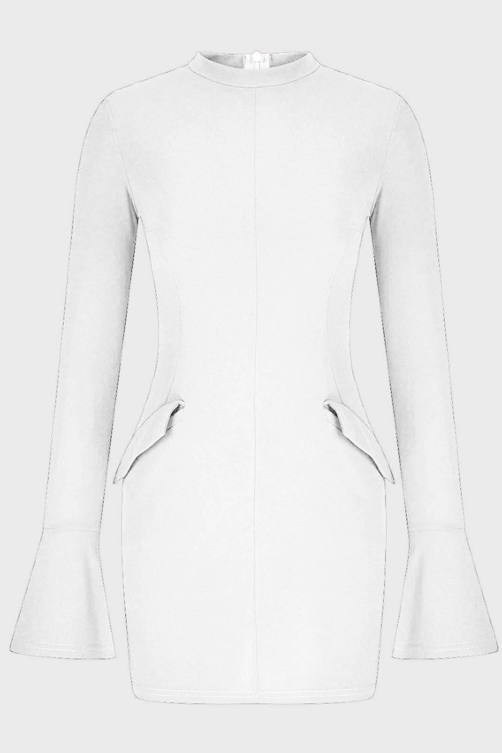 Effortless Elegance Mock Neck Mini Dress - SleekrMe