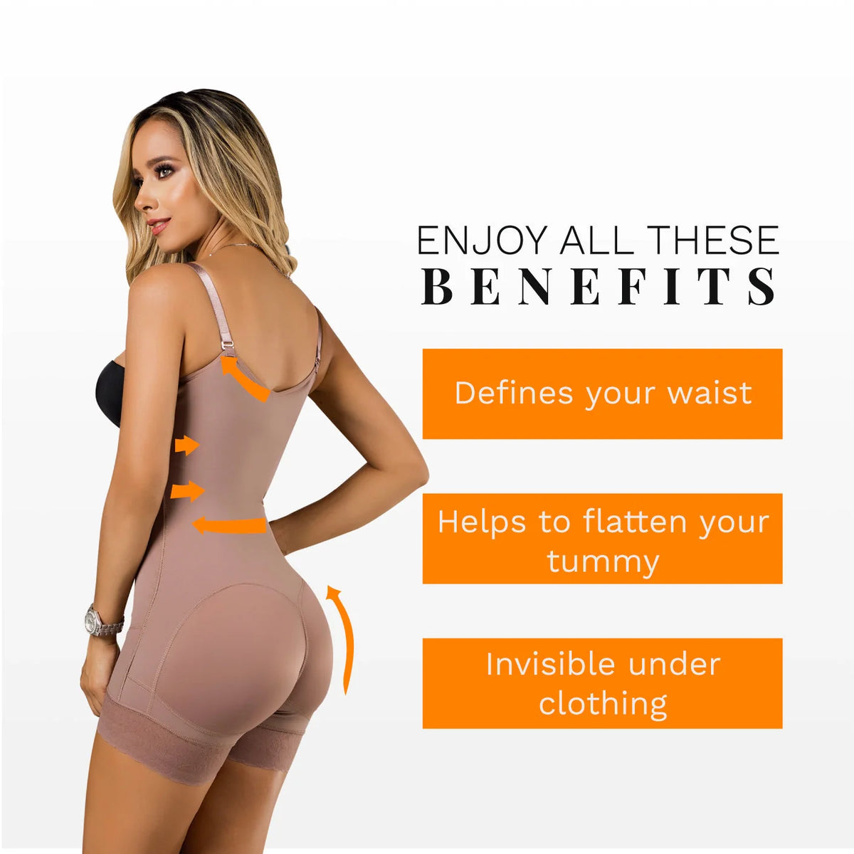 Contour &amp; Lift Shapewear Bodysuit | High Compression Butt-Lifter | Laty Rose 21113 - SleekrMe