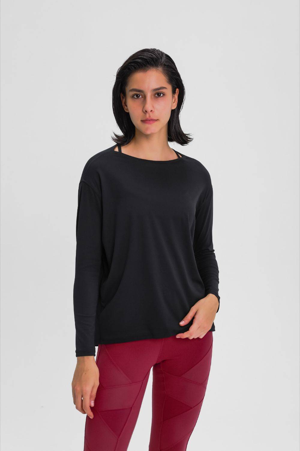 Loose Fit Active Top with Buttery-Soft Fabric and Relaxed Fit