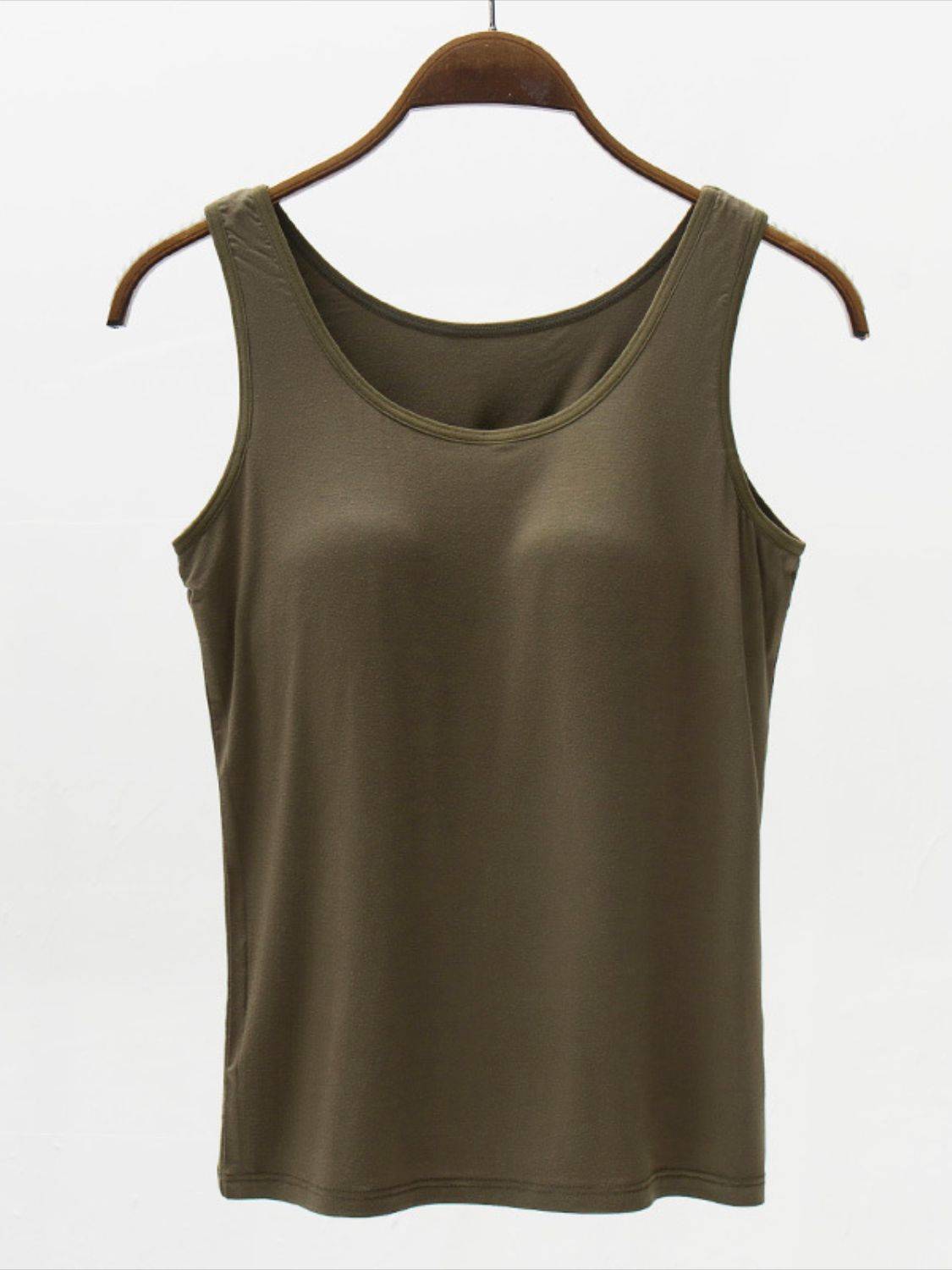 Wide Strap Modal Tank with Built-In Bra for Everyday Styl