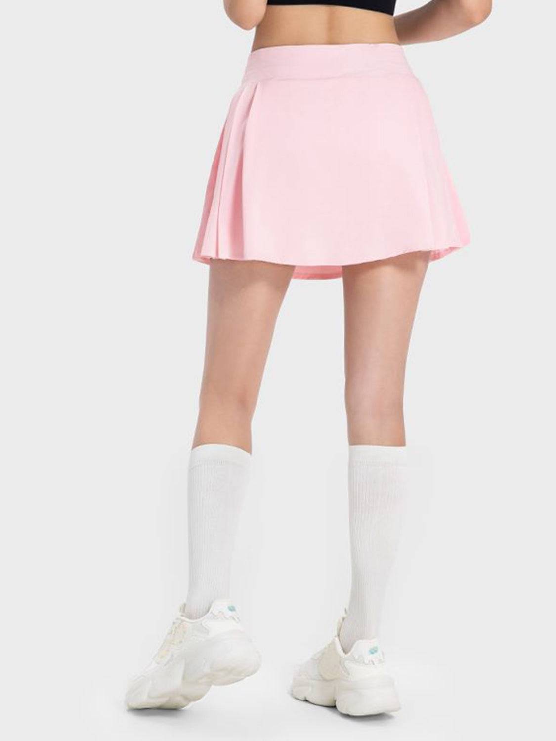 ChicMotion Pleated Mid-Rise Active Skirt