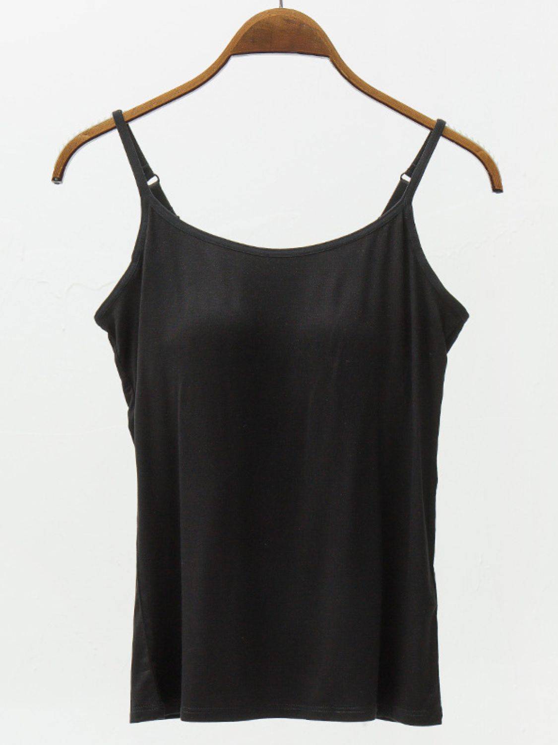 Soft Adjustable Strap Modal Cami with Built-In Bra