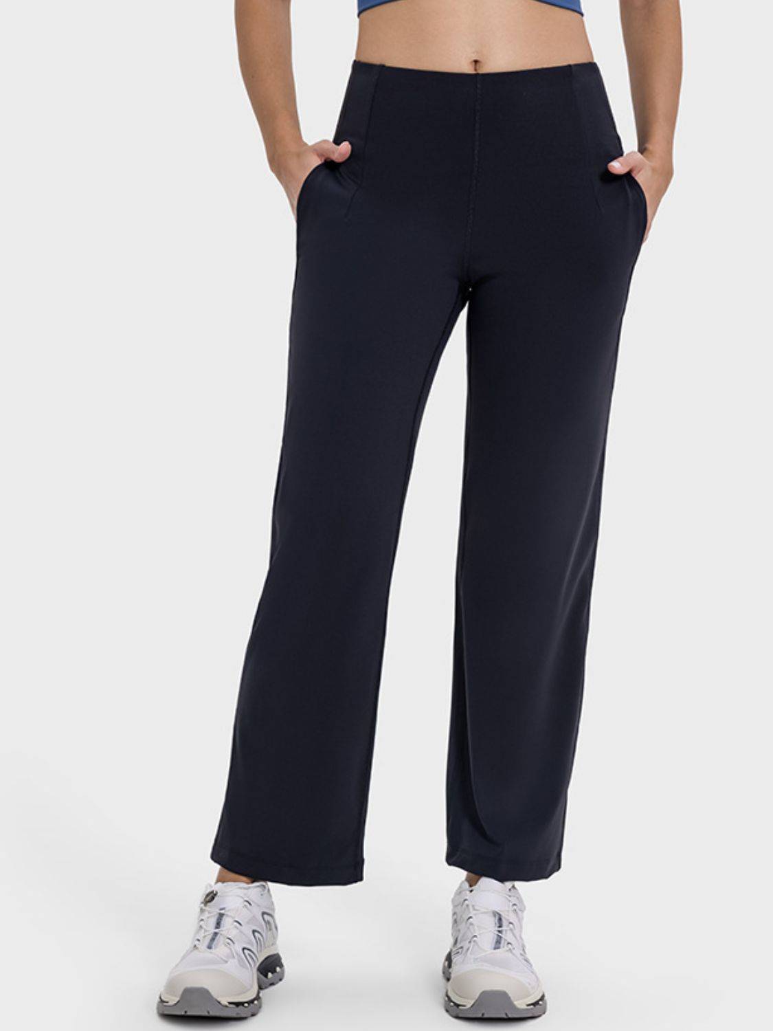 High Waist Pocketed Active Pants | Stylish &amp; Practical for Every Occasion