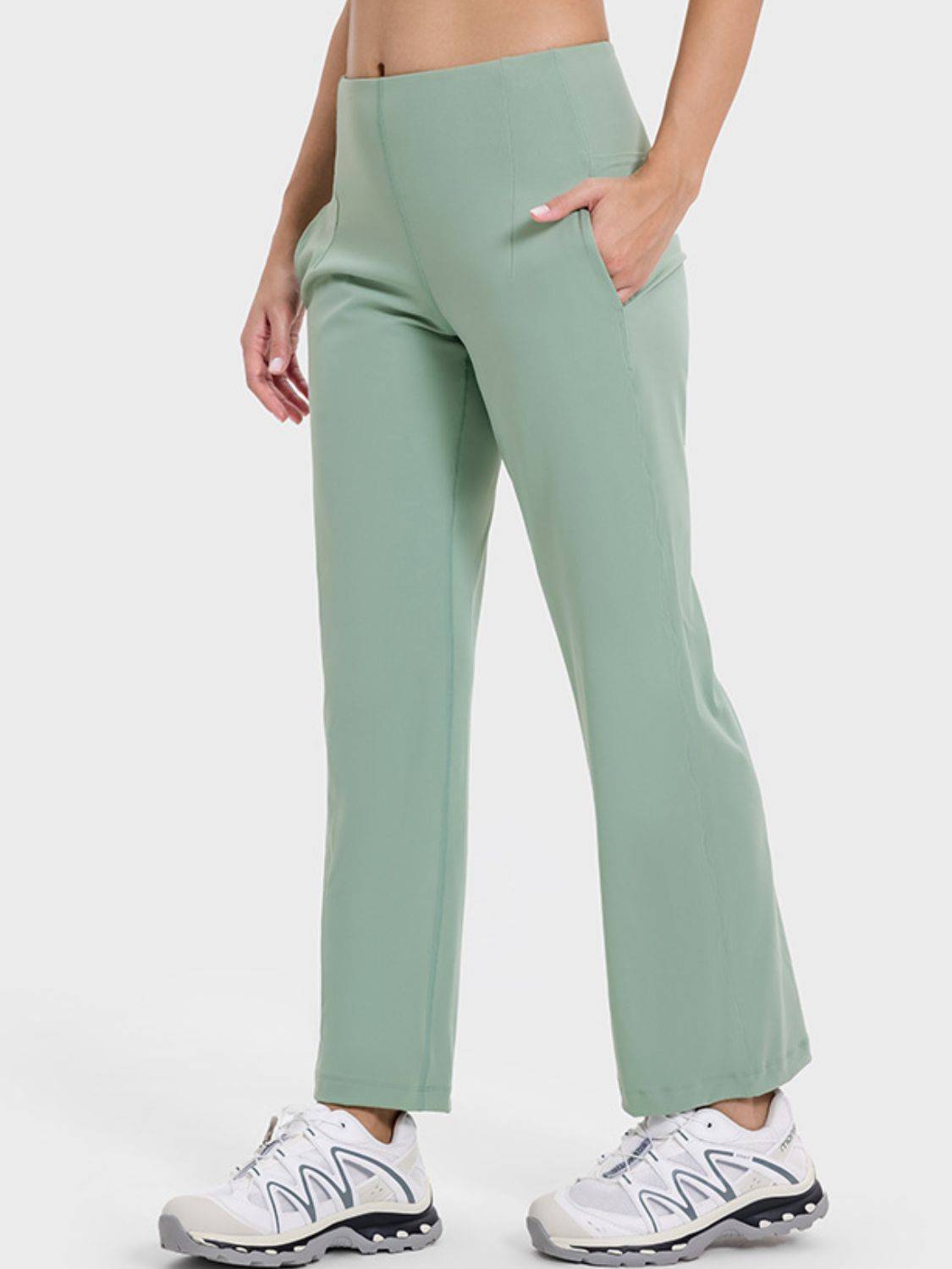 High Waist Pocketed Active Pants | Stylish &amp; Practical for Every Occasion