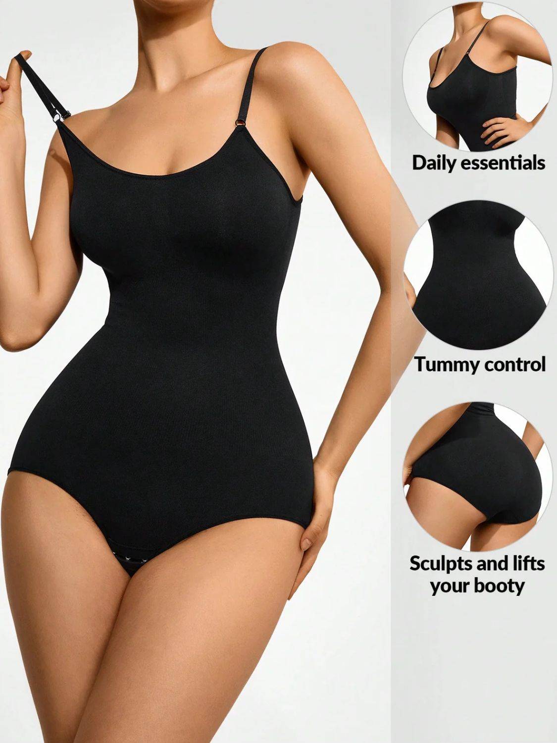 Sculpt &amp; Lift Full-Size Scoop Neck Bodysuit | Seamless Confidence