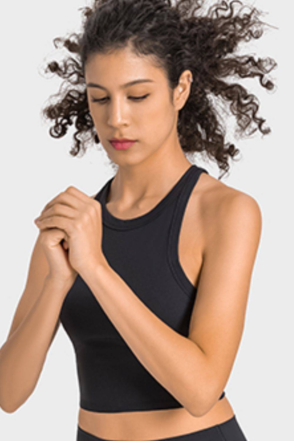 Racerback Cropped Sports Tank for Yoga and Everyday Style