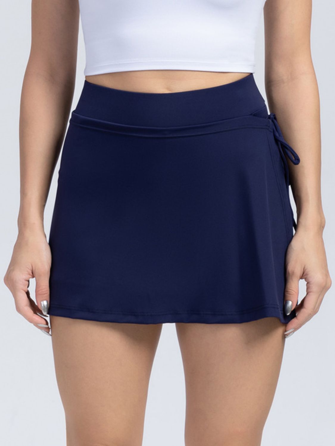 High Waist Active Skort | Stylish Design with Built-In Shorts &amp; Pockets
