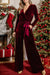 Holiday Ready Tie Waist Wide Leg Jumpsuit - SleekrMe