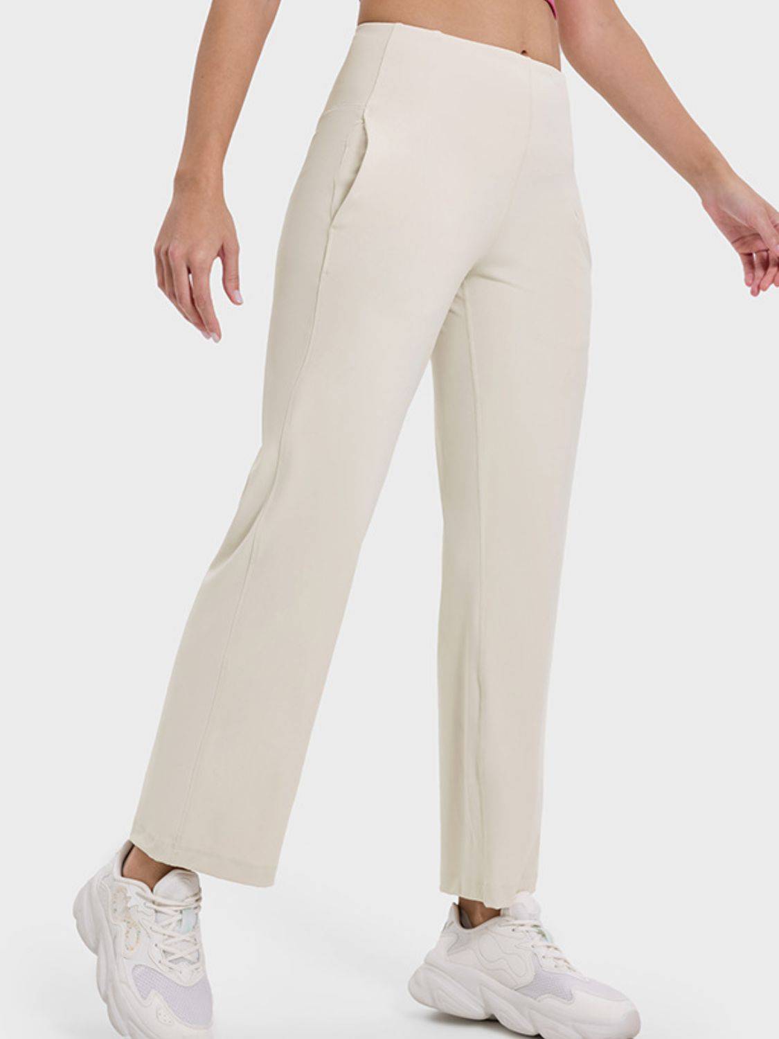 High Waist Pocketed Active Pants | Stylish &amp; Practical for Every Occasion
